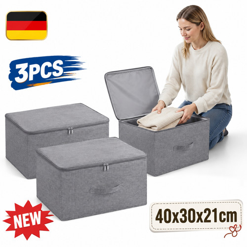 Faltbare stoffbox 40x30x21cm - faltbare,